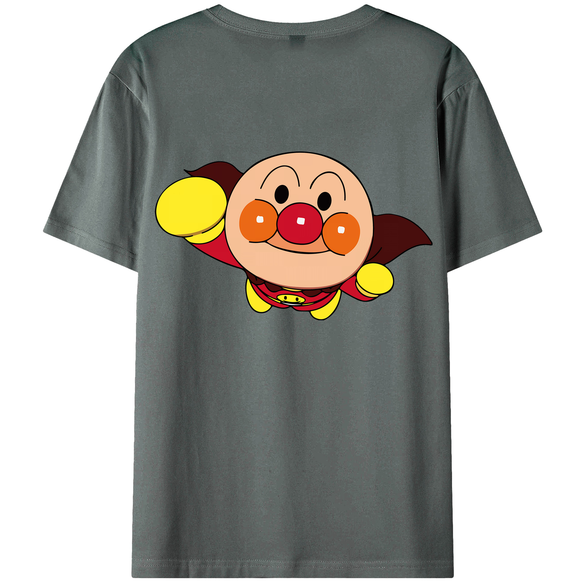 （画像用） アンパンマン Anpanman 綿100％ メンズ半袖Tシャツ（バックプリント） 通気性